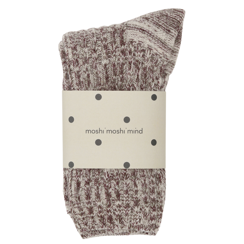 Twist strømper - Ruby/Khaki/Ecru